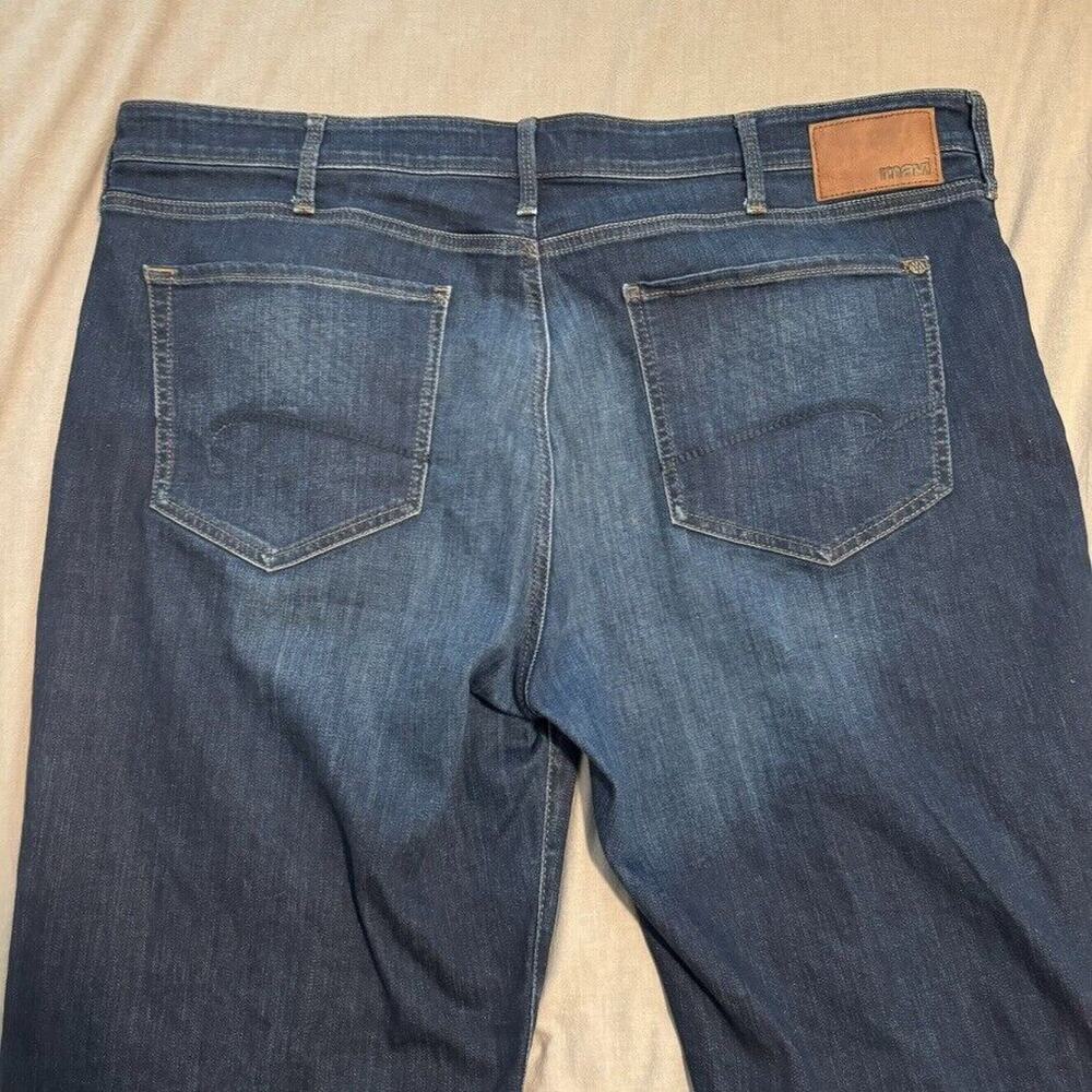 Mavi Max Jeans Mens 42x32 Wide Leg Blue Denim Cotton Stretch